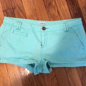 Size 6 Express teal shorts